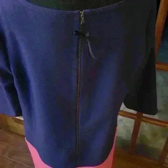 LOFT Color Block 3/4
Sleeve Shift Dress Pink/Purple Colorway size 14 - Picture 6 of 12